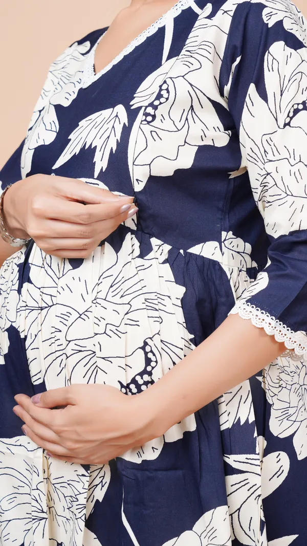 Navi_Blue_Printed_Feeding_&_Maternity_Cord_set_With_Zippers_(Top_&_Bottom)