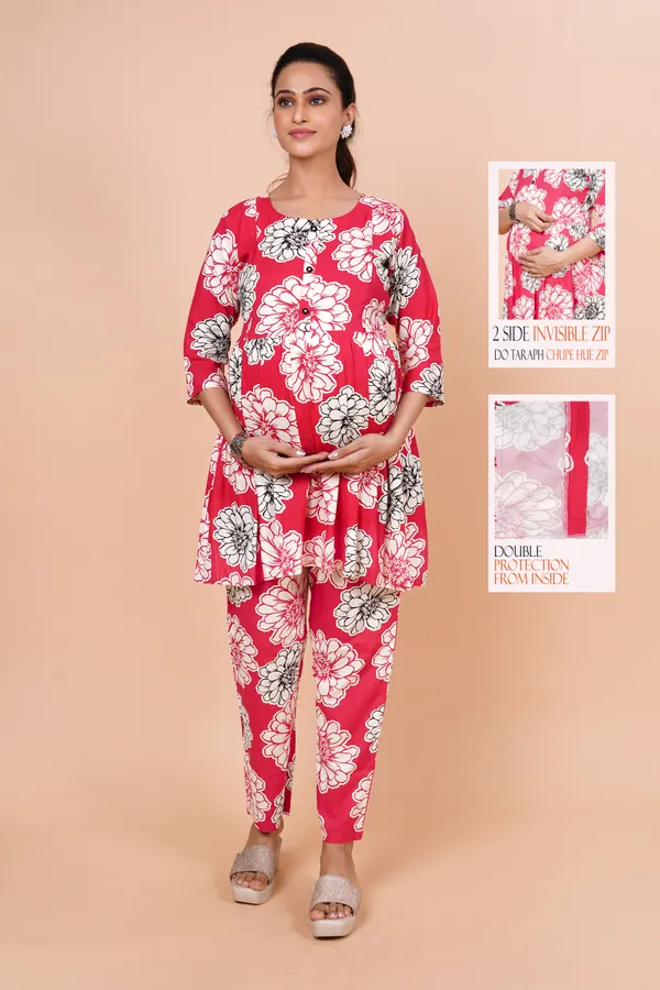 Rani_Printed_Feeding_&_Maternity_Cord_set_With_Zippers_(Top_&_Bottom)