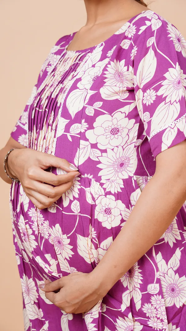 Purple_Printed_Feeding_&_Maternity_Cord_set_With_Zippers_(Top_&_Bottom)