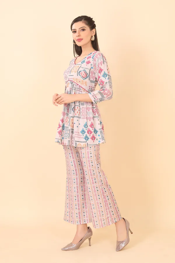Pink_Cotton_Embellished_Geometrical_Printed_Co-Ord_Set_|_For_Women