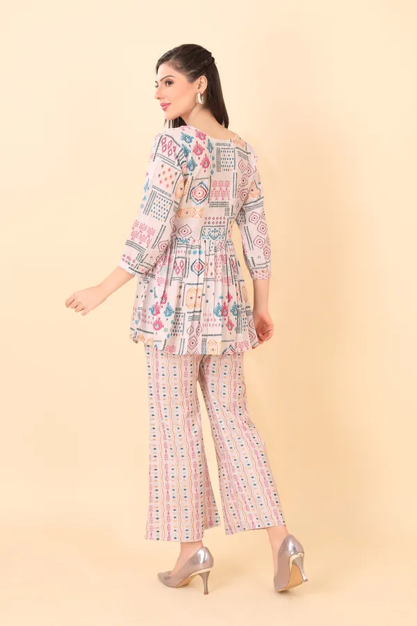 Pink_Cotton_Embellished_Geometrical_Printed_Co-Ord_Set_|_For_Women