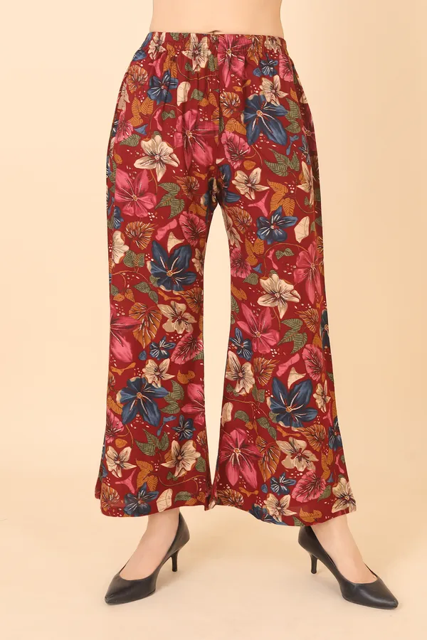 Maroon_Cotton_Embellished_Floral_Printed_Co-Ord_Set_|_For_Women