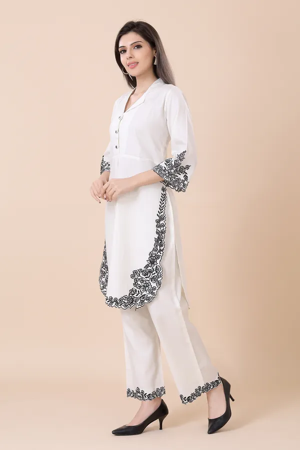 White_Cotton_Embellished_Embroidered_Co-Ord_Set_|_For_Women