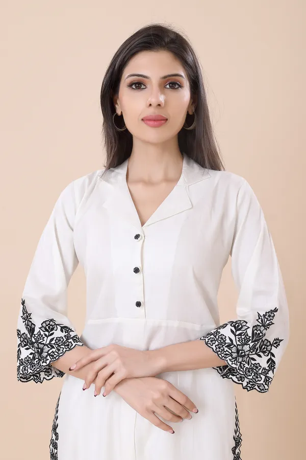 White_Cotton_Embellished_Embroidered_Co-Ord_Set_|_For_Women