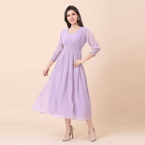 Lilac_Georgette_Self_Woven_Dress_|_For_Women