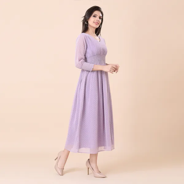 Lilac_Georgette_Self_Woven_Dress_|_For_Women