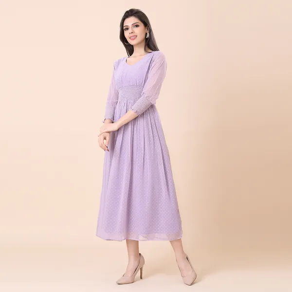 Lilac_Georgette_Self_Woven_Dress_|_For_Women
