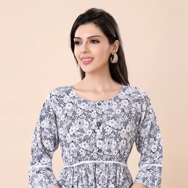 White_Georgette_Floral_Print_Dress_|_For_Women