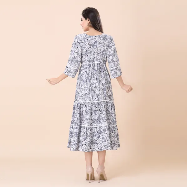 White_Georgette_Floral_Print_Dress_|_For_Women