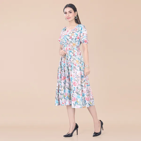 Sky_Blue_Cotton_Floral_Print_Dress_|_For_Women