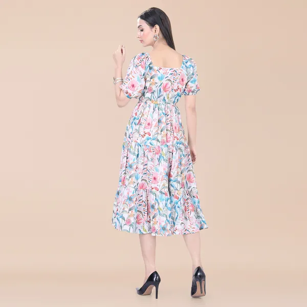 Sky_Blue_Cotton_Floral_Print_Dress_|_For_Women