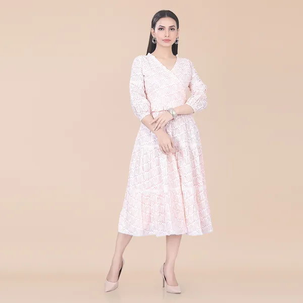Baby_Pink_Cotton_Embellished_Abstract_Printed_Dress_|_For_Women