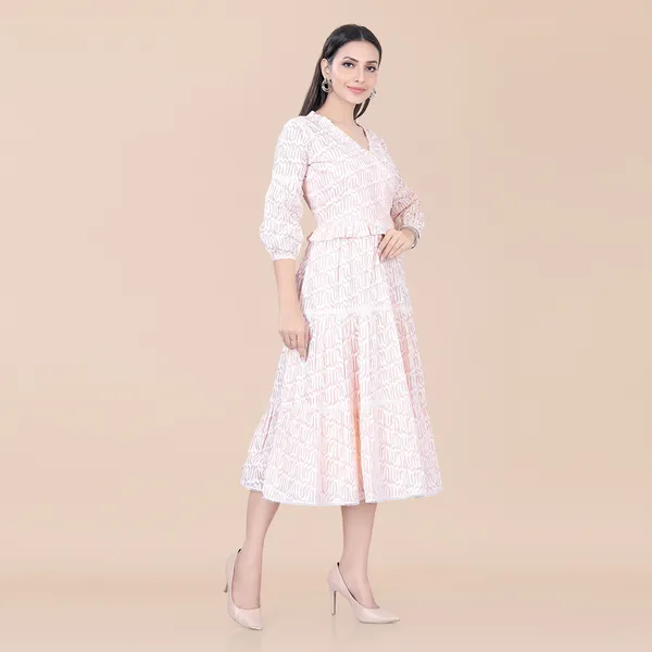 Baby_Pink_Cotton_Embellished_Abstract_Printed_Dress_|_For_Women