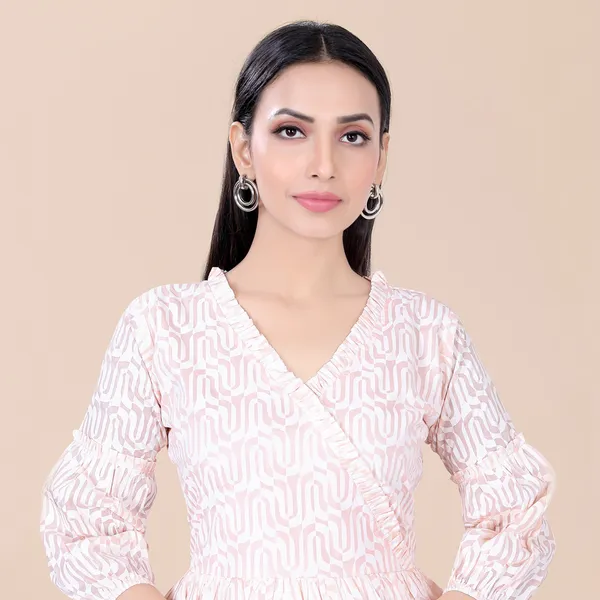 Baby_Pink_Cotton_Embellished_Abstract_Printed_Dress_|_For_Women