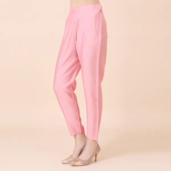 Baby_Pink_Silk_Patchwork_Suit_Set_|_For_Women