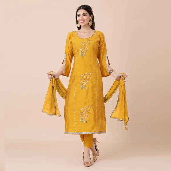 Mustard_Yellow_Silk_Embellished_Embroidered_Suit_Set_|_For_Women