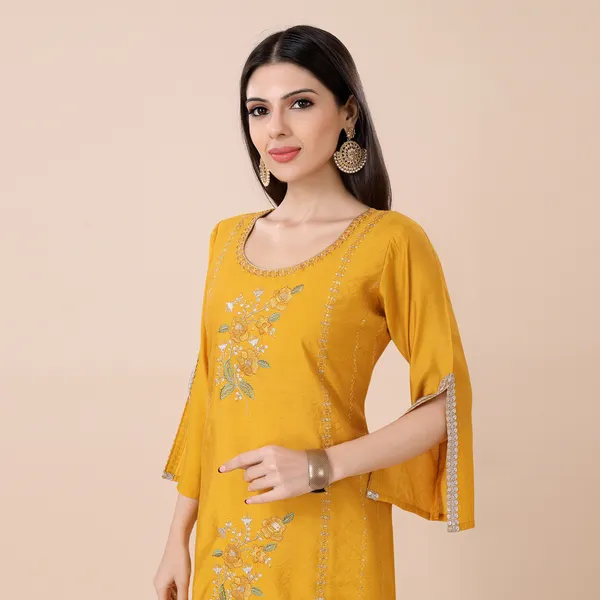Mustard_Yellow_Silk_Embellished_Embroidered_Suit_Set_|_For_Women