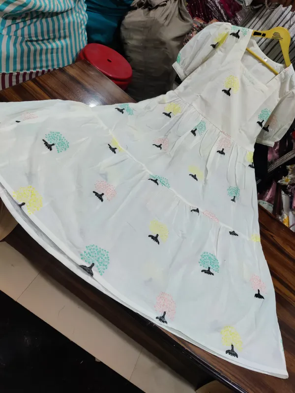 White_Cotton_Regular_Dress_For_Women