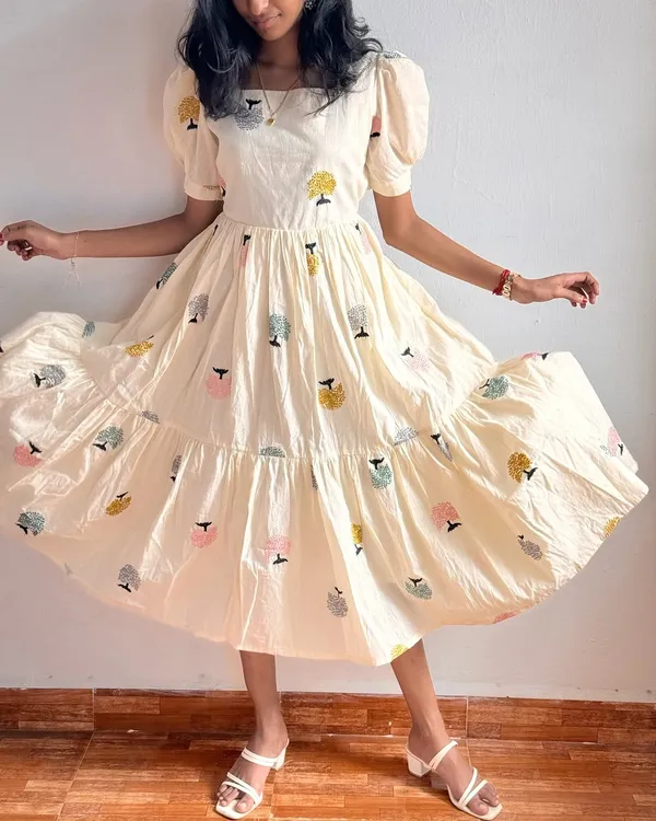 White_Cotton_Regular_Dress_For_Women