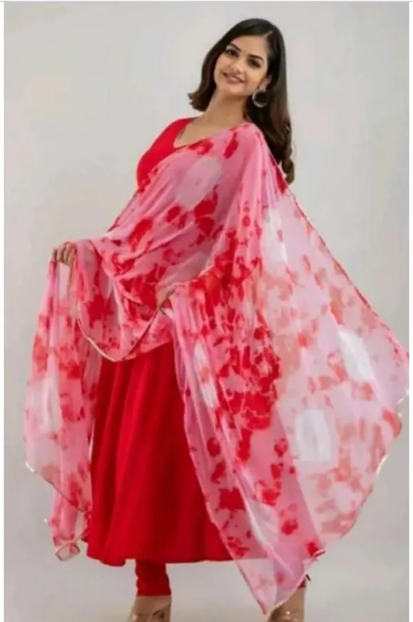Red_Cotton_Regular_Kurta_Set_For_Women