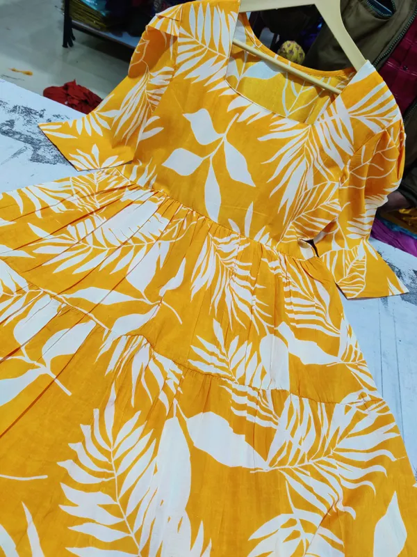 Yellow_Cotton_Regular_Dress_For_Women