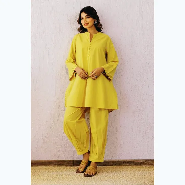 Yellow_Cotton_Regular_Co_Ord_Set_For_Women