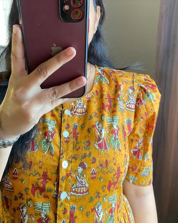 Musturd_Yellow_Cotton_Regular_Dress_For_Women