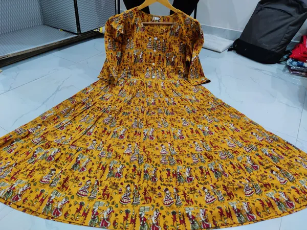 Musturd_Yellow_Cotton_Regular_Dress_For_Women