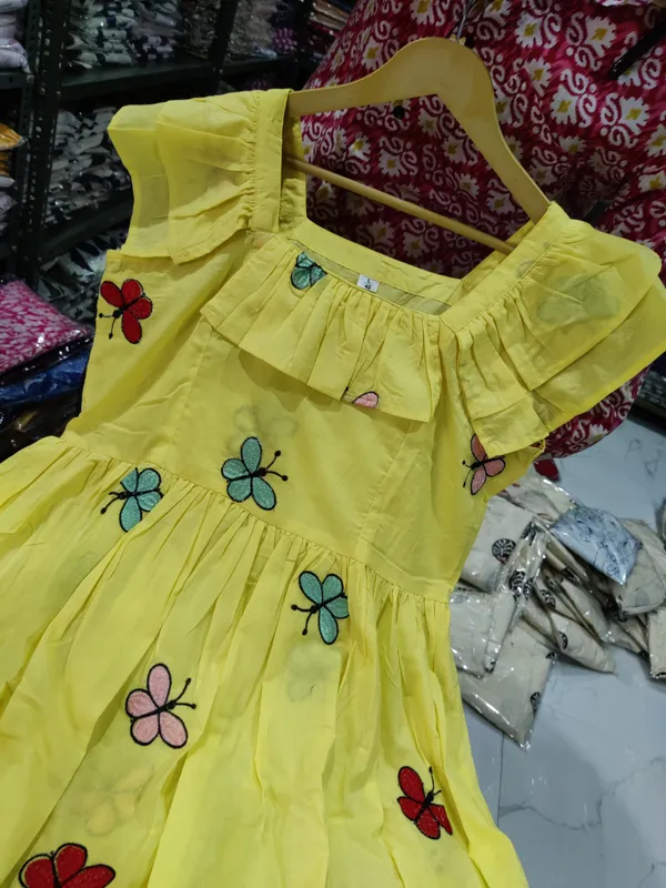 Yellow_Cotton_Regular_Dress_For_Women