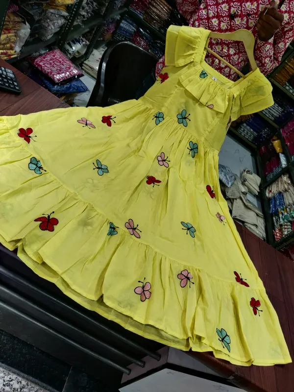 Yellow_Cotton_Regular_Dress_For_Women