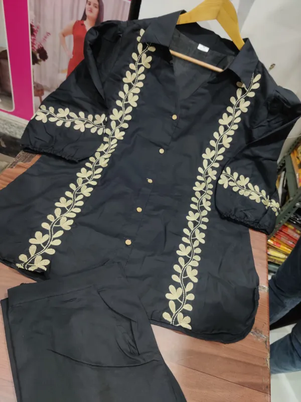 Black_Cotton_Regular_Co_Ord_Set_For_Women