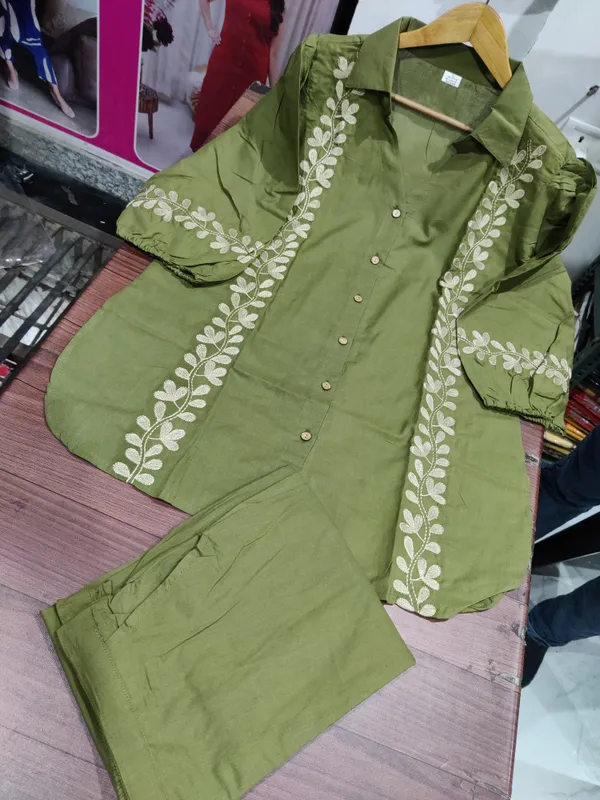 Olive_Green_Cotton_Regular_Co_Ord_Set_For_Women