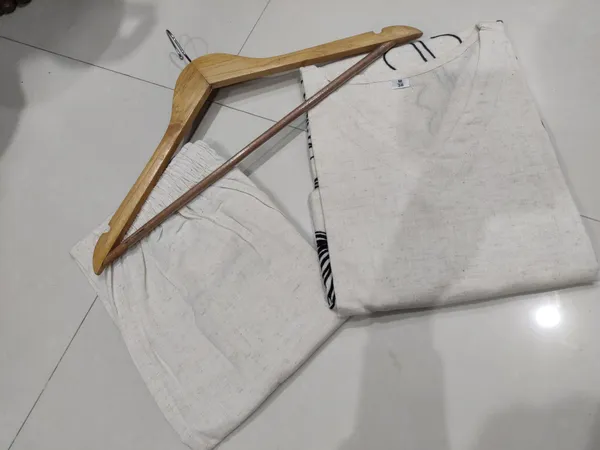 Off_White_Cotton_Regular_Dress_For_Women