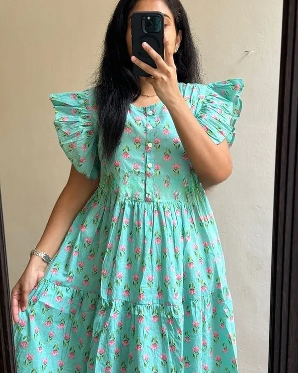 Mint_Petal_Flutter_Sleeve_Cotton_Dress