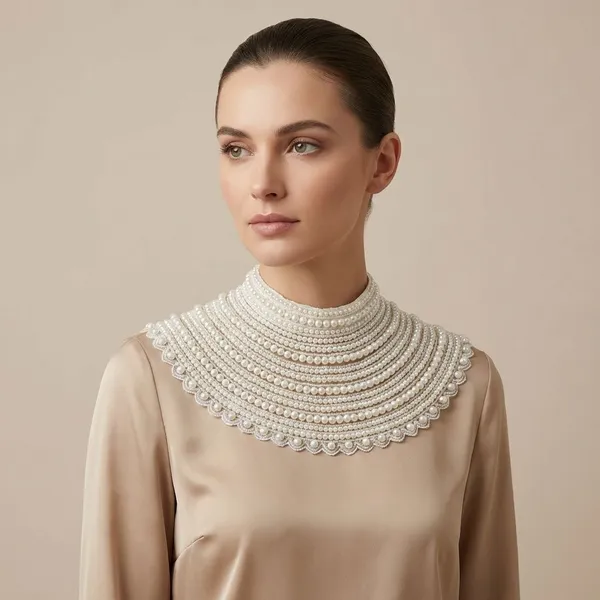Cream_Trendy_Design_Net_Poncho_Wrap_For_Women
