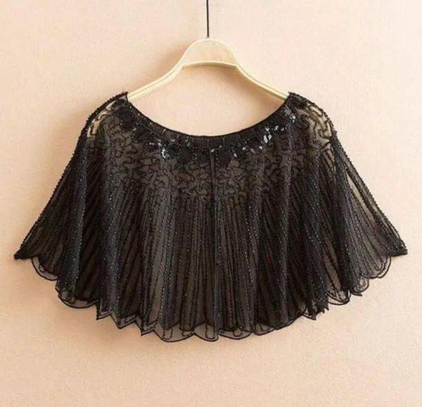Black_High-Quality_Beaded_Sequin_Shawl_Evening_Poncho_For_Women