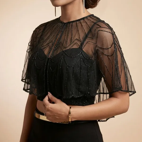 Black_Trendy_Design_Ponchos_For_Women