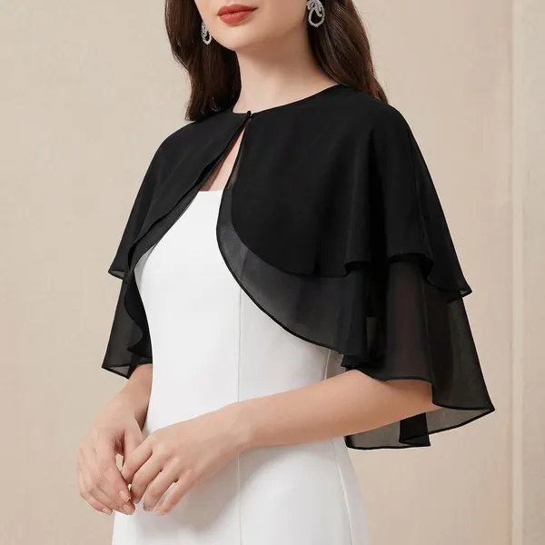 Black_Georgette_Laye_Overlay_Sheer_Cape_Poncho_Shrug_For_Women