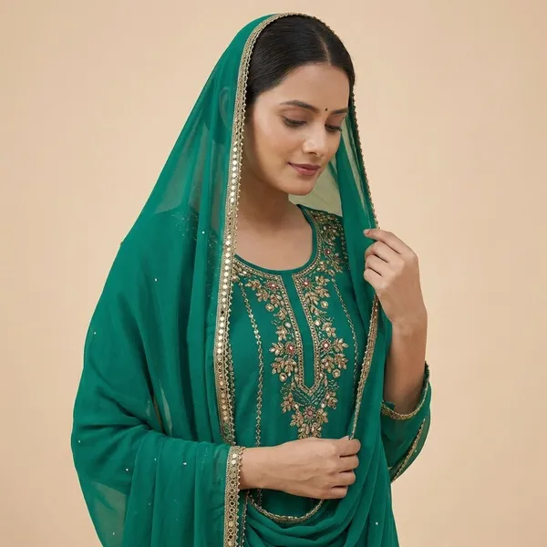 Teal_Premium_Teal_Semi-Stitched_Suit_Set_Dress_Material_For_Women