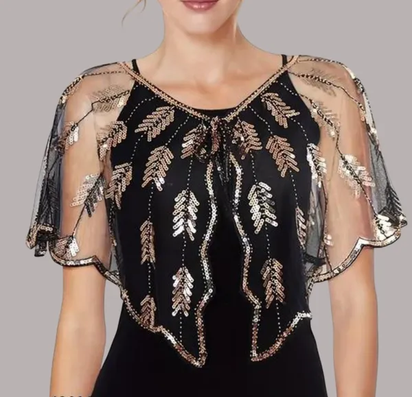 Black_Trendy_Design_Poncho_Cape_Ponchos_&_Shrugs_For_Women