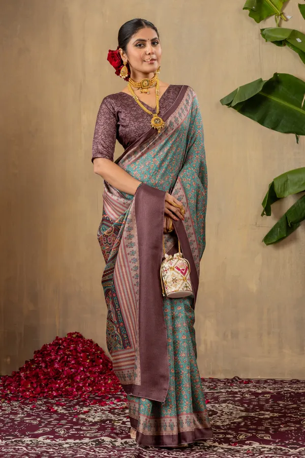 Majestic_Green_Pashmina_Silk_Saree_With_Unstitched_Blouse