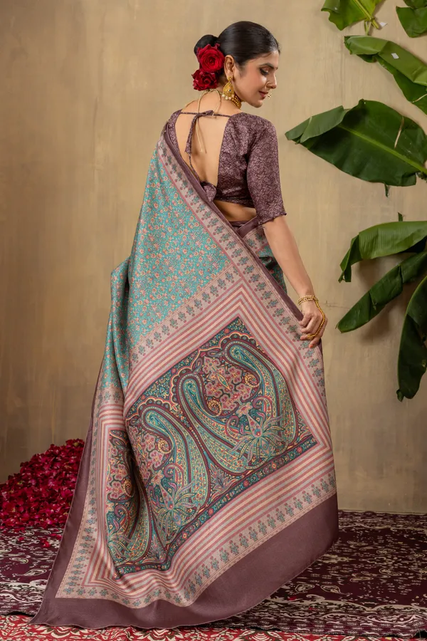 Majestic_Green_Pashmina_Silk_Saree_With_Unstitched_Blouse
