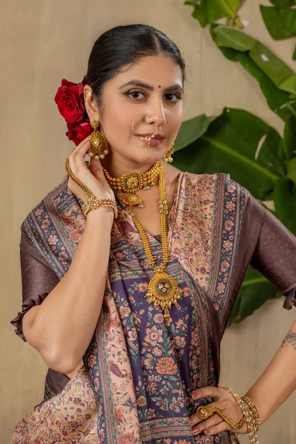 Plum_Pink_Pashmina_Silk_Saree_With_Unstitched_Blouse