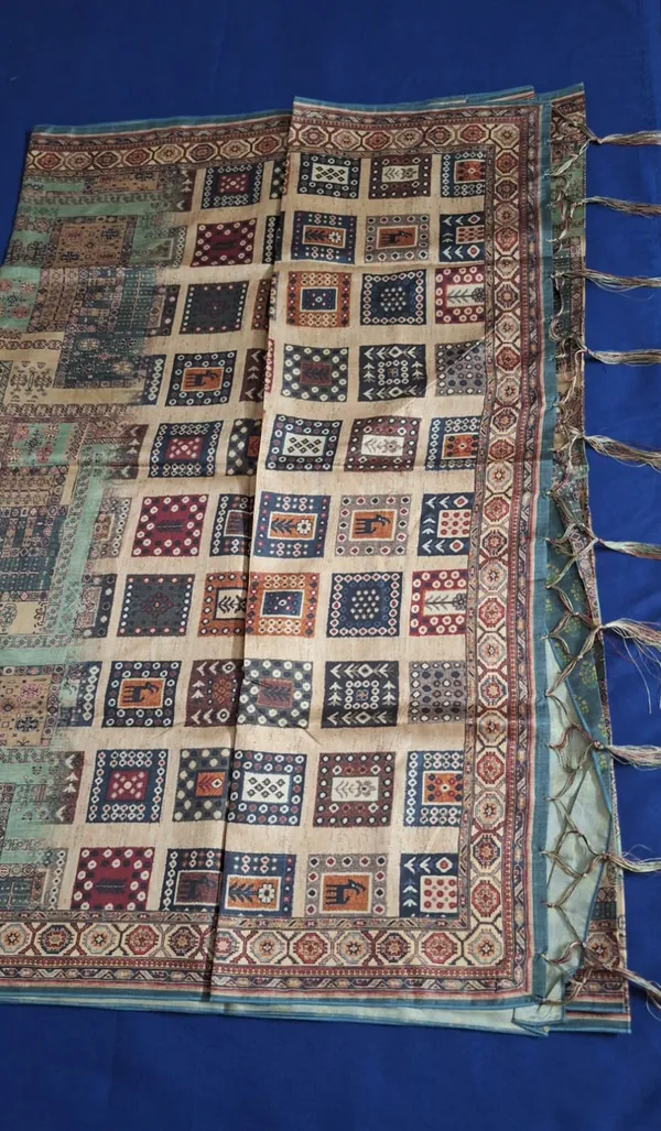Rust_Mosaic_Kozi_Silk_Saree_With_Unstitched_Blouse