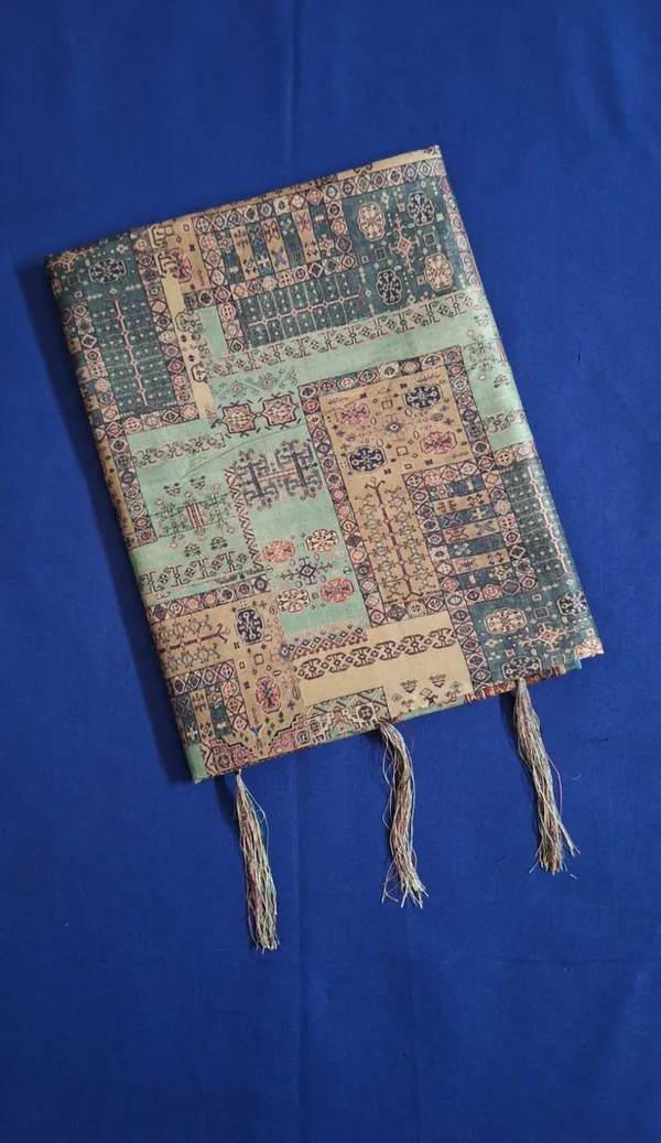 Rust_Mosaic_Kozi_Silk_Saree_With_Unstitched_Blouse