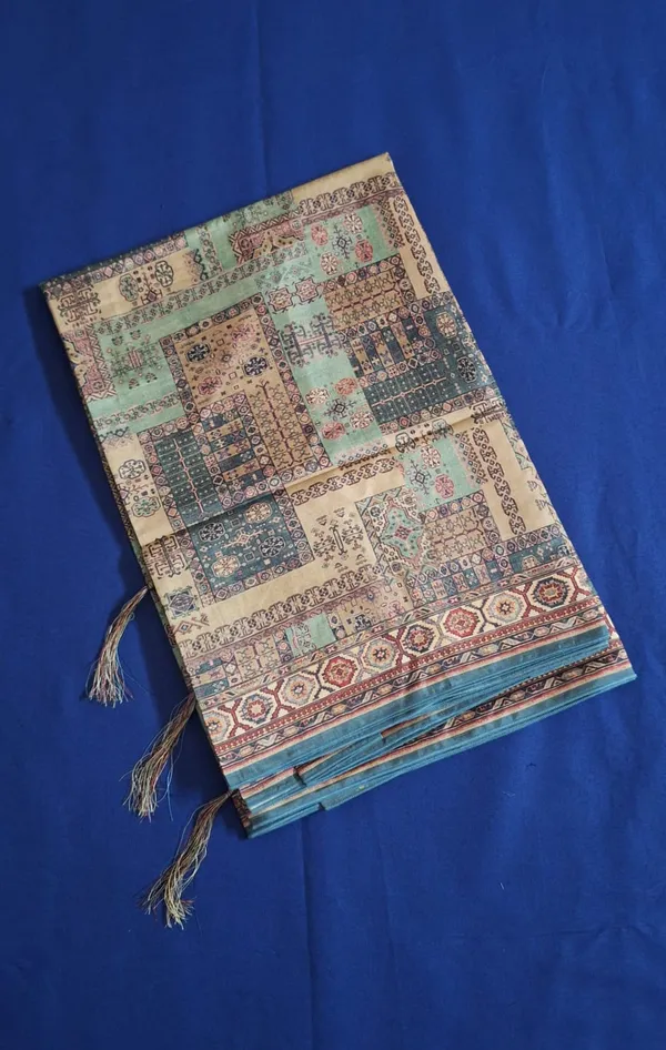 Rust_Mosaic_Kozi_Silk_Saree_With_Unstitched_Blouse
