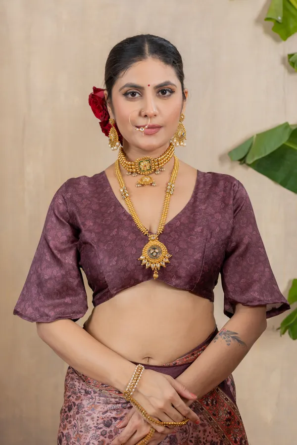 Rose_Pink_Pashmina_Silk_Saree_With_Unstitched_Blouse