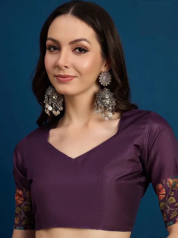 Royal_Purple_Kozi_Silk_Saree_With_Unstitched_Blouse