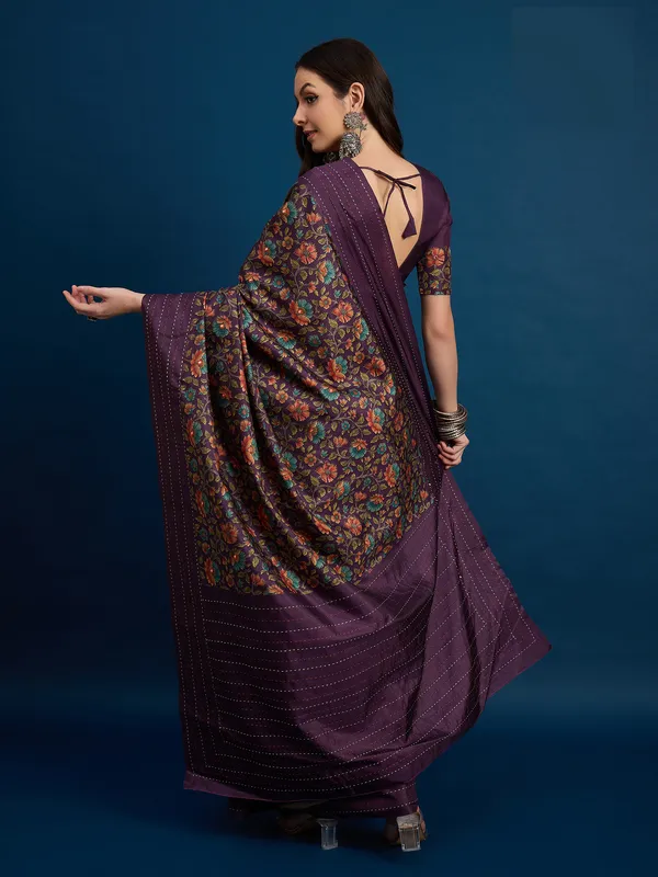 Royal_Purple_Kozi_Silk_Saree_With_Unstitched_Blouse