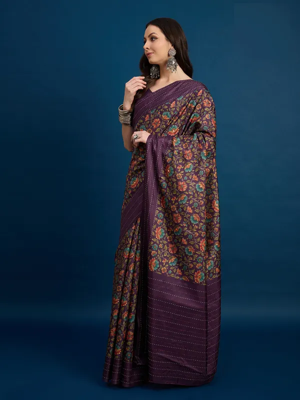 Royal_Purple_Kozi_Silk_Saree_With_Unstitched_Blouse